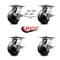 Service Caster 5 Inch Phenolic Caster Set with Roller Bearing and Brakes/Swivel Locks SCC SCC-35S520-PHR-SLB-BSL-4 - alternate 4